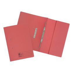 Cheap Stationery Supply of 5 Star Elite Transfer Spring Pocket File Super Heavyweight 420gsm Foolscap Red Pack of 25 Office Statationery