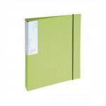 Three green GLO ring binders, perfect for keeping your A4 documents organized. Each binder has two O-rings and a 25mm size, making it easy to open and close. This pack includes three binders, ideal for any office or school setting. The vibrant green color adds a pop of color to any workspace.