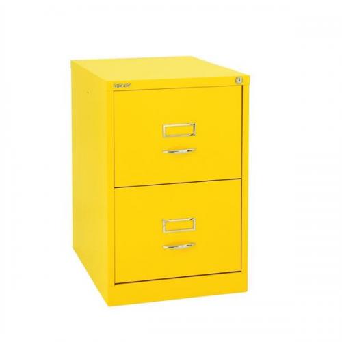 Glo By Bisley Bs2c Filing Cabinet 2 Drawer H711mm Yellow Bs2c Yellow