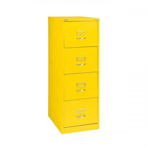 Glo By Bisley Bs4c Filing Cabinet 4 Drawer H1321mm Yellow Bs4c Yellow