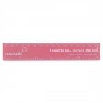 The image features five 15cm pink biodegradable rulers, each one adorned with the words Remarkable Rulers Remarkable. The rulers are neatly stacked on top of each other, showcasing their vibrant color and eco-friendly materials. A perfect addition to any office or classroom.