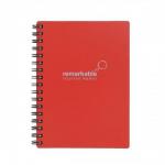 Remarkable (A6) Recycled Leather Ruled Notepad (Red) pack of 5 7151-0170-010