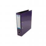 Elba Lever Arch File Laminated Gloss Finish 70mm Capacity Paper on Board A4 Purple Ref 400107440 104213