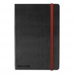 Black By Black n Red Business Journal Hard Cover Ruled and Numbered 144pp A6 Ref 400033672 104947