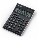 Sharp Desktop Calculator 12 Digit 4 Key Memory Battery/Solar Power 96x12x152mm Black Ref EL124TWH 105569
