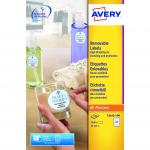 Avery Round Product Labels Permanent 24 per Sheet 40mm Diameter White Ref L3415-100 [2400 Labels] 105601
