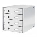 Leitz Click And Store (A4) 4 Drawer Cabinet Collapsible Cabinet (White) 60490001