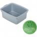 Addis Eco Made From 100% Plastic Xl Rectangular Washing Up Bowl, 12L, Recycled Light Grey 106211