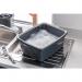 Addis Eco Made From 100% Plastic Xl Rectangular Washing Up Bowl, 12L, Recycled Light Grey 106211