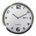 5 Star Facilities Wall Clock with Dates Diameter 300mm with White Face & Grey Case