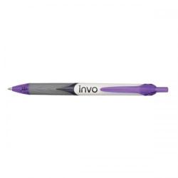 Cheap Stationery Supply of Invo Easyball Retractable Ball Pen 1.0mm Tip 0.5mm Line (Purple) - 1 x Pack of 12 Ball Pens KB172803P Office Statationery