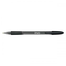 Cheap Stationery Supply of Invo Nano Stick Super Smooth Ball Pen 1.0mm Tip 0.5mm Line (Black) - 1 x Pack of 12 Ball Pens TA317800Blk Office Statationery
