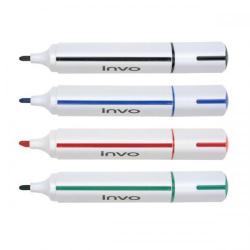 Cheap Stationery Supply of Invo Drywipe Markers Bullet Tip Line 1-3mm (Assorted Colours) - Pack of 4 Markers BY252200As Office Statationery