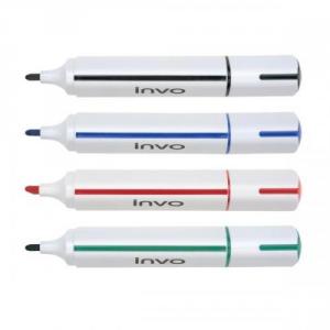 Invo Drywipe Markers Bullet Tip Line 1-3mm Assorted Colours - Pack of