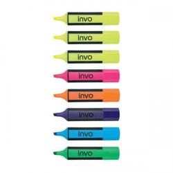 Cheap Stationery Supply of Invo Highlighter Chisel Tip 1-3mm Line (Assorted Colour) - Wallet of 6 and 2 FREE HY253600As Office Statationery