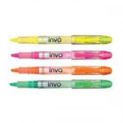 Cheap Stationery Supply of Invo Liquid Ink Highlighter Chisel Tip 1-3mm Line (Assorted Colour) - 1 x Pack of 4 Pens HX100400As Office Statationery