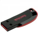 This photograph showcases a group of slim and sleek SanDisk USB memory sticks, specifically the SanDisk Cruzer Blade (64GB) model. The sticks are compact and feature a smooth, durable design. Their a matte black finish adds a touch of modern sophistication. Bright red branding is visible on the front, along with a retractable USB plug. The sticks are neatly arranged on a neutral background.