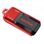 The photo shows a collection of SanDisk USB memory sticks, specifically the SanDisk Cruzer Switch (32GB) USB flash drive. The sticks are compact and have a sleek design, with a red and white color scheme. The label SanDisk is prominently displayed on each stick.