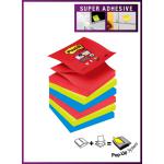 Post-it Super Sticky Z-Notes Pad 90 Sheets BoraBora 76x76mm Ref R330-6SS-JP [Pack 6] 107966