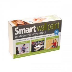 Smart Wall Paint 6 m2 Whiteboard Surface Odourless Paint Kit White