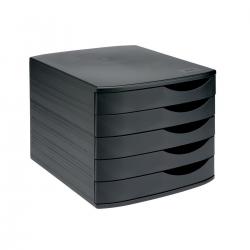 Cheap Stationery Supply of 5 Star Elite Desktop Drawer Set 5 Drawers A4 & Documents up to 260x350mm Black/Black 108391 Office Statationery