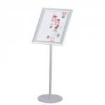 Twinco (A3) Twin Agenda Rotating Floor Stand Literature Display with Snapframe (Silver) TW51768