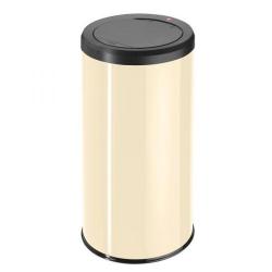 Cheap Stationery Supply of Hailo Big Bin Touch 45 Steel Coated Waste Bin 45 Litres (Vanilla) 0845-160 Office Statationery
