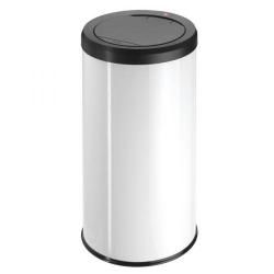 Cheap Stationery Supply of Hailo Big Bin Touch 45 Steel Coated Waste Bin 45 Litres (White) 0845-130 Office Statationery