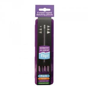 Derwent Academy Flip Sketching Pencils Assorted Colours - Pack of 6