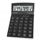Aurora Semi-desk Calculator 12 Digit 3 Key Memory Battery/Solar Power 95x33x140mm Black Ref DT910PX 112373