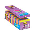 Post-it Super Sticky Notes Value Pack Pad 90 Sheets 76x76mm Assorted Ref 654-SS-VP24COL-EU [Pack 24] 112624