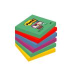 Post-it Super Sticky Removable Notes Pad 90 Sheets 76x76mm Marrakesh Ref 654-6SS-MAR [Pack 6] 112627