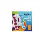 Avery (25 x 50mm) Self Adhesive Label Dispenser (Orange) Pack of 400 Labels 24-606