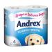 Andrex Toilet Rolls Classic Clean 2-ply 124x104mm 200 sheets White Ref 1102040 [Pack 4]