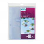Oxford CD/DVD Punched Pockets 200 Micron Glass Clear Ref 100206995 [Pack 10] 113013