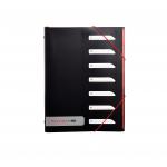 Black n Red by Elba 7 Part Sorter with Tabs Polypropylene Elastic Straps A4 Ref 400051534 113020
