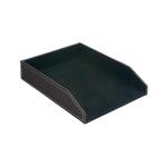 5 Star Elite Letter Tray Faux Leather Brown 113162