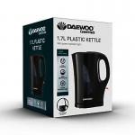 Daewoo 1.7 litre Black Kettle Cordless Auto On Off 119818