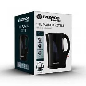 Daewoo 1.7 litre Black Kettle Cordless Auto On Off 119818