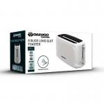 Daewoo Essentials Long Slot Toaster 4 Slice White 119990