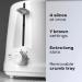 Daewoo Essentials Long Slot Toaster 4 Slice White 119990