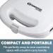 Daewoo Essentials 2 Slice Sandwich Toaster Deep Fill Easy Clean White 120006