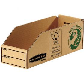 Bankers Box by Fellowes Parts Bin Corrugated Fibreboard Packed Flat W98xD280xH102mm Ref 07353 [Pack 50] 120245