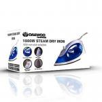 Daewoo 1800W Steam Iron, Non Stick Soleplate, Thermostatic Control White 120311