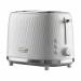Daewoo Hive Toaster 2 Slice High Lift Handle 3D Embossed White 120451