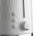 Daewoo Hive Toaster 2 Slice High Lift Handle 3D Embossed White 120451