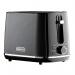 Daewoo Stirling Two Slice Toaster With Reheat Defrost and 7 Browning Functions Black 120477