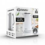 Daewoo Stirling Jug Kettle 1.7Litre Cordless Swivel Base 3KW with Rapid Boil White 120519
