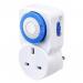 Masterplug Tms24-Mp Energy Saving Daily Mechanical Segment Timer Plug, White 122101