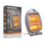 Daewoo Small Quartz Halogen Heater Grey 800w 122325